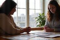 Client consultation with design samples